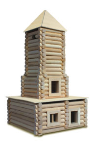 Stavebnica z dreva pre 17 rôznych budov a domov | drevené kocky