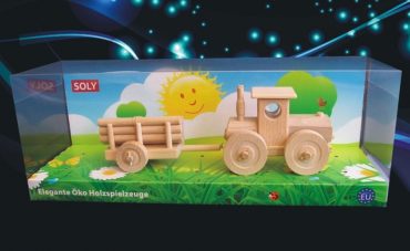 Lesný traktor s vlečkou | drevená hračka | drevený darček