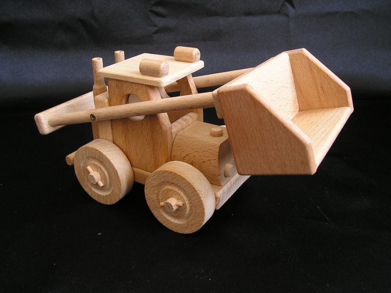 Buldozér, nakladač piesku | drevené hračky
