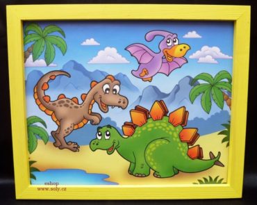 Zvieratká pravek | detské maľované obrázky na stenu | brontosaurus, tyranosaurus
