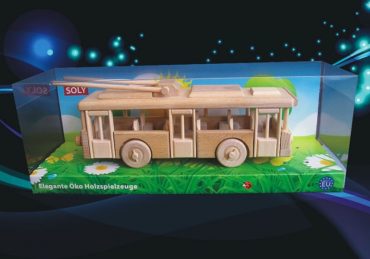 Trolejbus drevená hračka, drevené darčeky