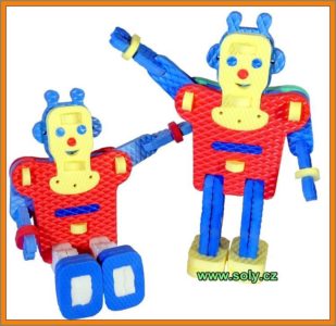 Robot puzzle, stavebnice, hračka pre najmenšie deti