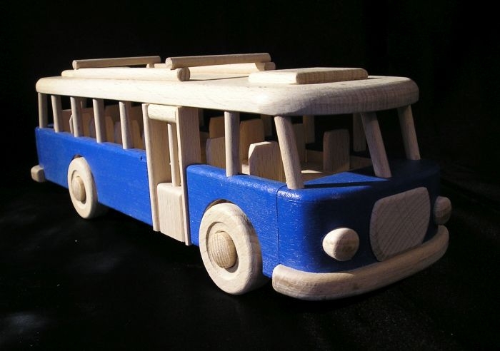 Autobus RTO hračka pre deti, drevený darček