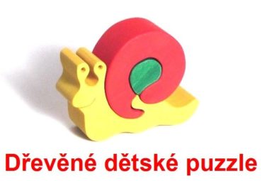 Slimák drevené detské skladacie puzzle | drevené hračky