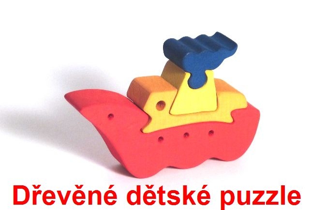 Loď drevené detské skladacie puzzle | drevené hračky