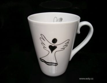 Hrnček, hrnčeky z porcelánu na čaj, kávu s motívom anjela 0,2l