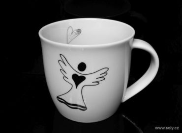 Hrnček z porcelánu motív anjel 0,35 l