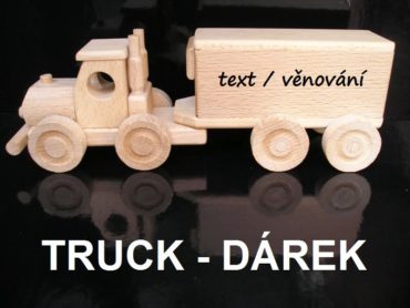 Truck TIR darčeky pre vodiča nákladiaku, drevený kamión