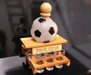 Darček fľaša a sklo na alkohol pre futbalistu | FUTBAL