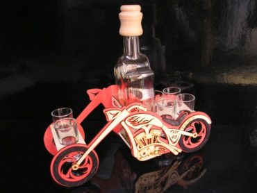 Darčekové fľašu a sklo na alkohol pre motorkárov | MOTORKA chooper