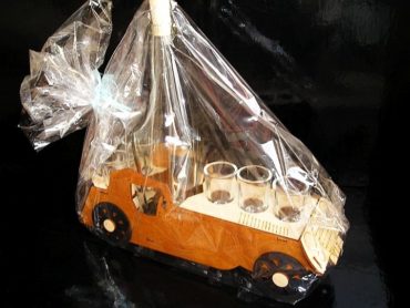 Darčekové fľaše na alkohol, RETRO auto, vozidlo, vozidlo