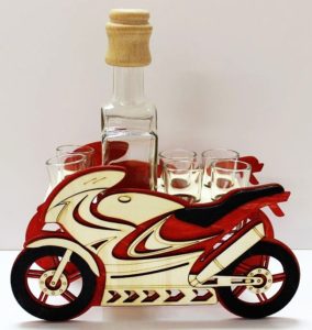 Darček motorka | alkohol fľaša | športová motorka