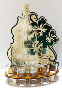 Darčekové sklo | fľaša na alkohol husle, VIOLA