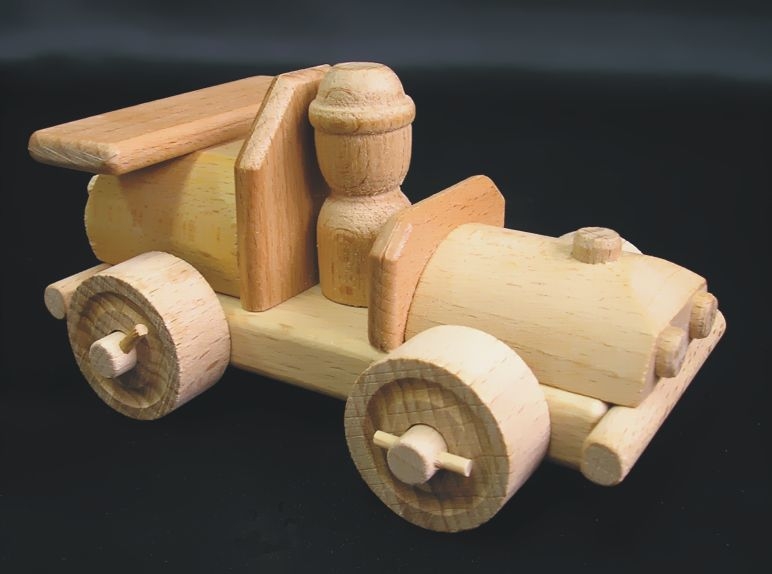 Závodné autíčko + malý dvojplošník | drevené hracky a darceky