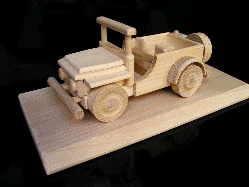 Jeep US terénne vojenske auto | drevená hračka