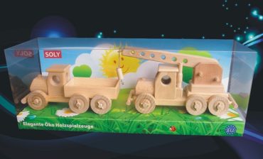 Drevené hračky, náklaďáček pre deti + autožeriav