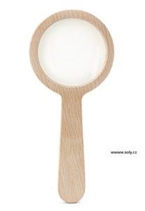 Zväčšovacie lupa v drevenom ráme, darček k narodeninám, pre babičku, dedka, otca
