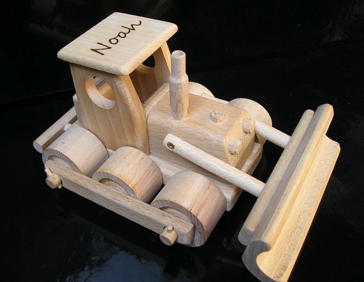 Buldozér – drevená hračka