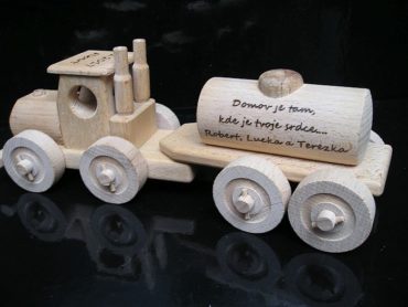 Cisterna, drevený kamión | hračka z dreva