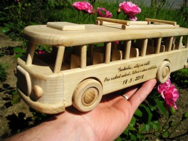 drevená hračka autobus Darček pre vodiča autobusu,
