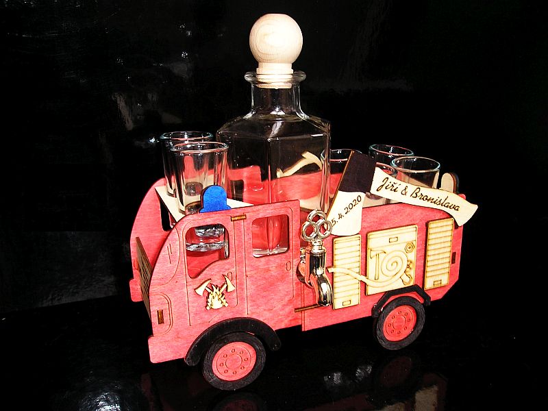 Darčekové fľaše na alkohol požiarnik, hasič