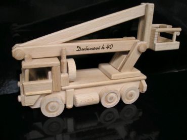 vysokozdvižná plošina | vozidlo drevený darček, hračka.