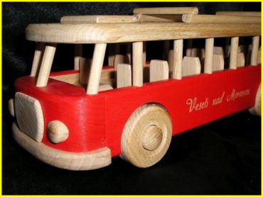 Drevený autobus, darčeky pre vodiča, drevené darčeky