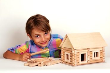 Domček chata chalupa zrub | drevená stavebnica pre deti