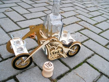 Darček motorka, fľaša