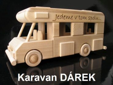 Karavan na podstave | obytný voz | drevený darček