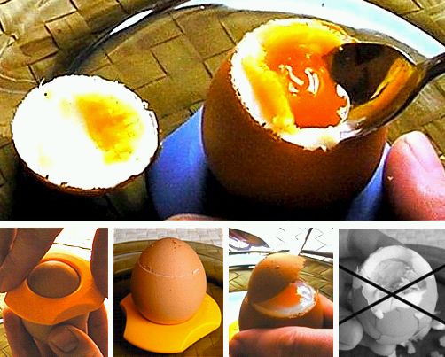 Lúpanie vajíčok, lúpač vajec varených na mäkko