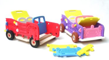 Obrovská stavebnica auto Jeep, veľká penová hračka