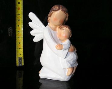 Anjel biely mamička a dieťa, sošky dekorácie
