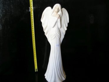 Biely anjel, anjelíček ochranca zo sadry, dekorácie, soška
