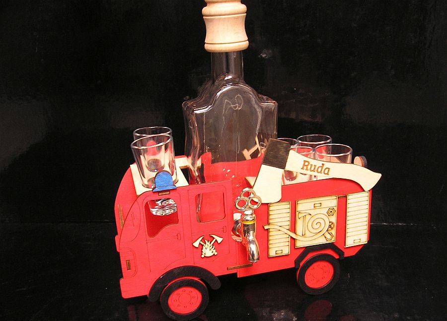 Darčeky fľaše na alkohol požiarnik, hasič
