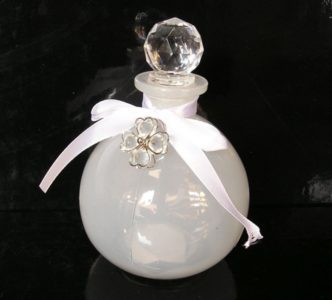 Sklenená funkčná dóza na parfum, bytové dekorácie