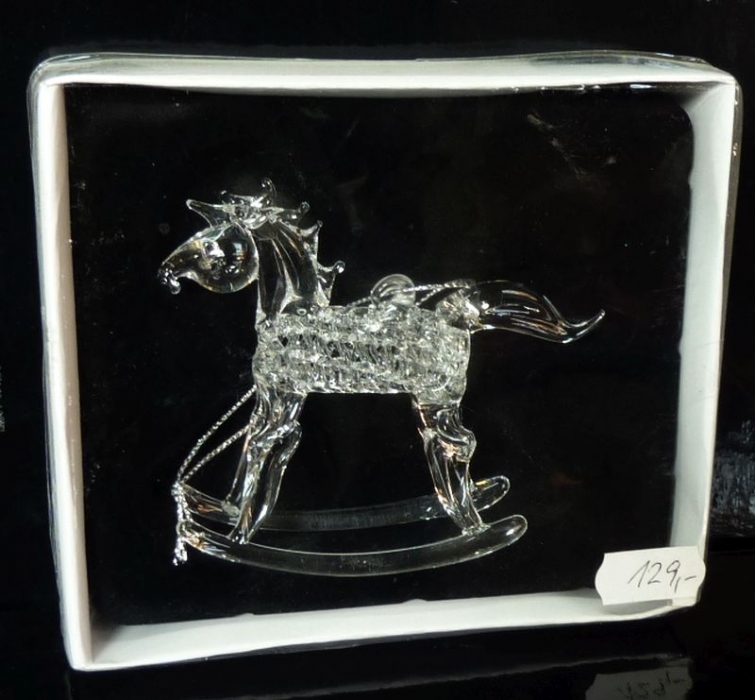 Koník, imitácia skla, kôň závesná dekorácia