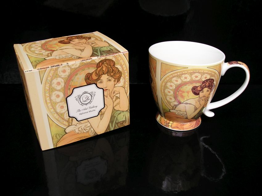 Darčekové hrnčeky Alfons Mucha na kávičku a čaj