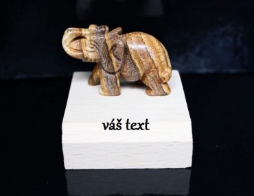 Slon darček s vašim textom | JASPIS OBRÁZKOVÝ | drahé kamene