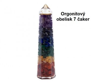 Orgonitový obelisk 7 čakier