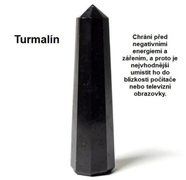 Čierny turmalín obelisk