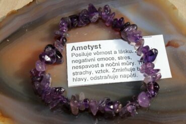 Náramok ametyst minerál krištáľ