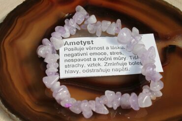 Náramok ametyst levandule minerál kryštáľ