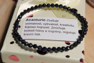 Aventurín modrý náramok z minerálnych kameňov