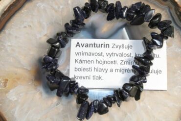 Náramok avanturín modrý minerál kryštáľ