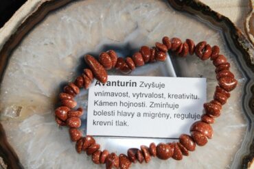 Náramok avanturín zlatý minerál kryštáľ