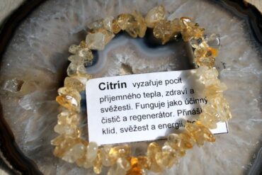 Náramok citrín minerál krištáľ