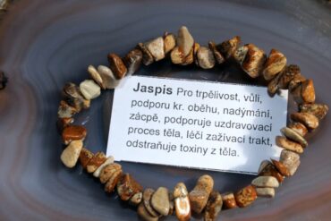 Náramok japis minerál krištáľ