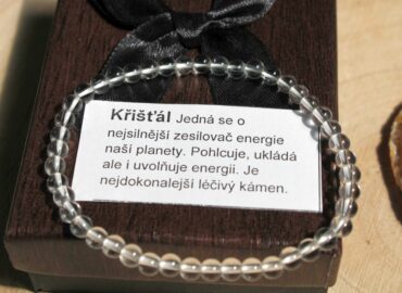 Brúsený krištálový náramok minerálov a kameňov 4 mm