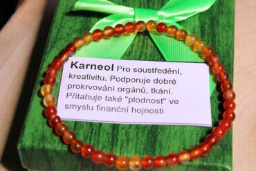 Karneol krištálový náramok minerálov a kameňov